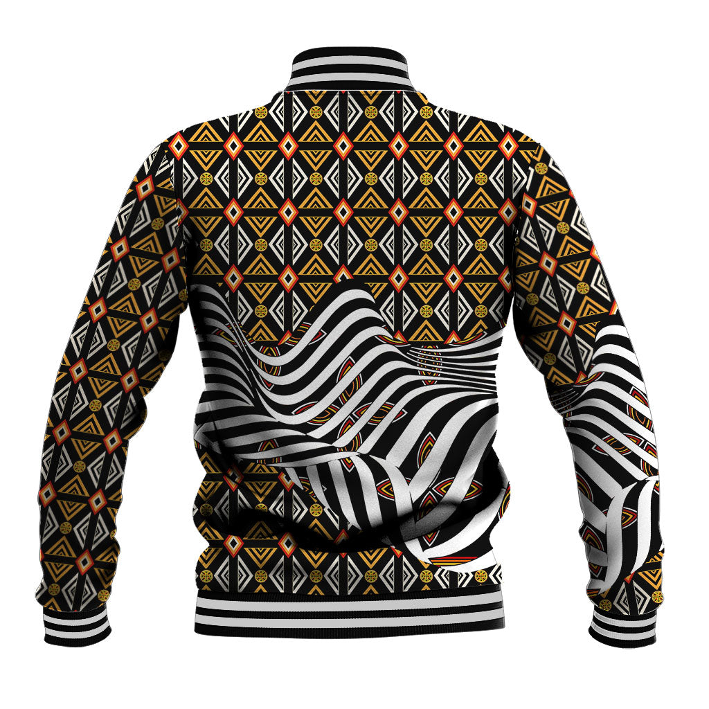 Cameroon Toghu Bamenda Baseball Jacket African Traditional Art