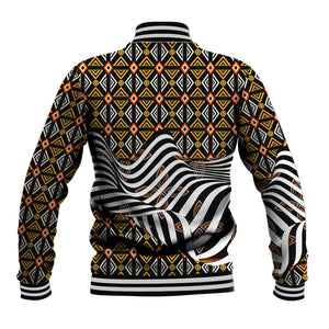 Cameroon Toghu Bamenda Baseball Jacket African Traditional Art