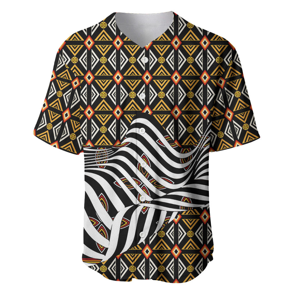 Cameroon Toghu Bamenda Baseball Jersey African Traditional Art