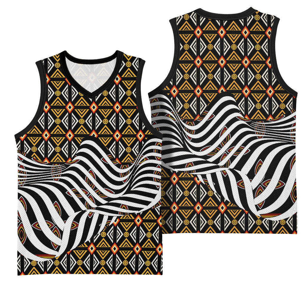 Cameroon Toghu Bamenda Basketball Jersey African Traditional Art