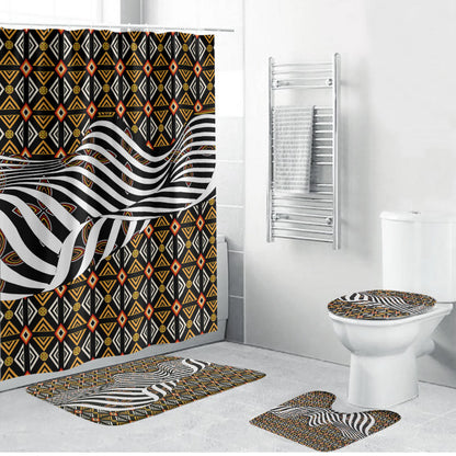 Cameroon Toghu Bamenda Bathroom Set African Traditional Art