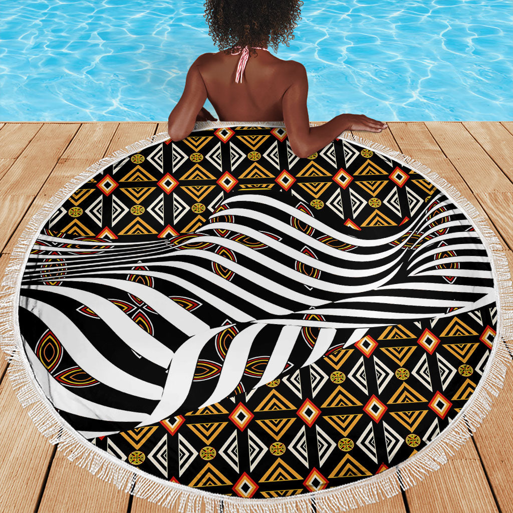 Cameroon Toghu Bamenda Beach Blanket African Traditional Art