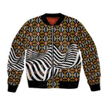 Cameroon Toghu Bamenda Bomber Jacket African Traditional Art