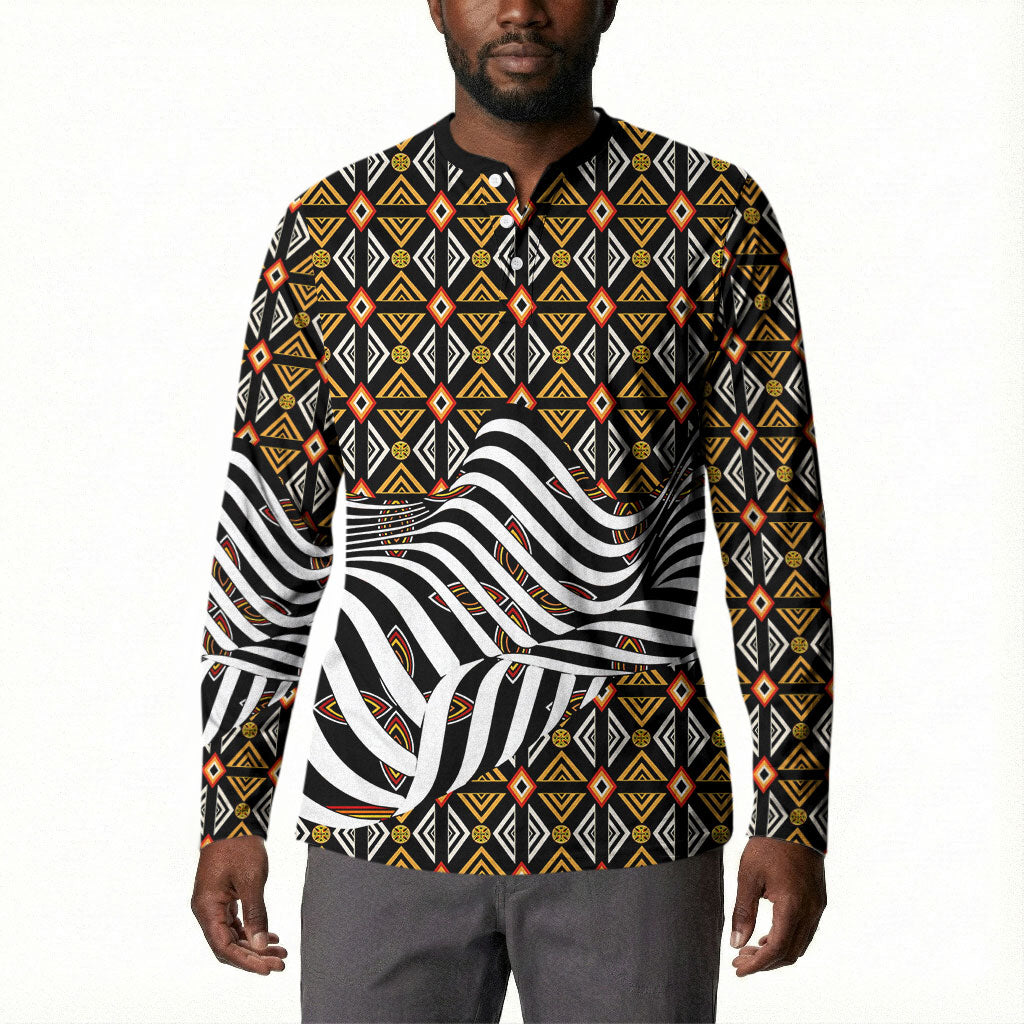 Cameroon Toghu Bamenda Button Sweatshirt African Traditional Art
