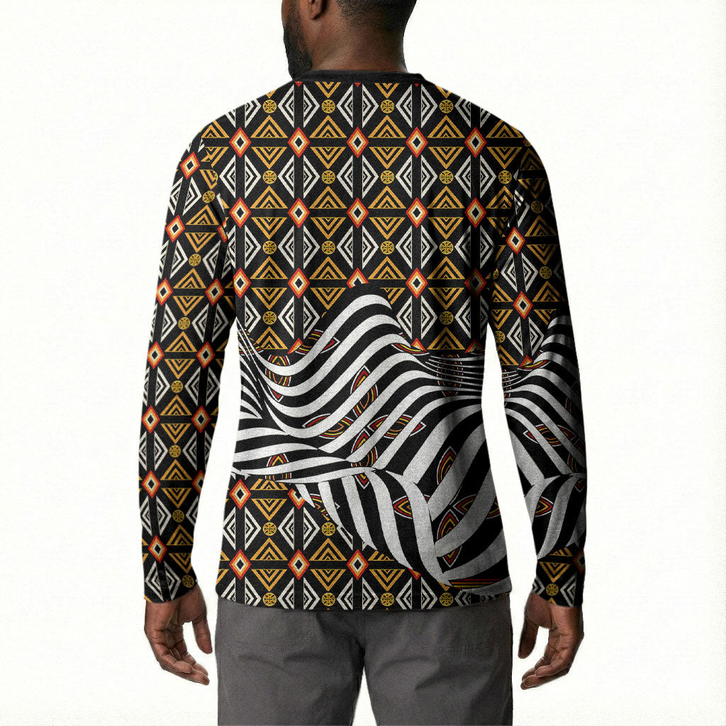 Cameroon Toghu Bamenda Button Sweatshirt African Traditional Art