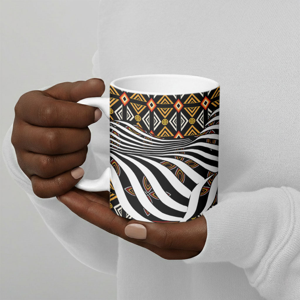 Cameroon Toghu Bamenda Ceramic Mug African Traditional Art