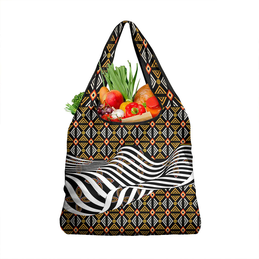 Cameroon Toghu Bamenda Grocery Bag African Traditional Art
