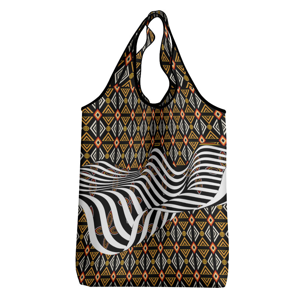 Cameroon Toghu Bamenda Grocery Bag African Traditional Art