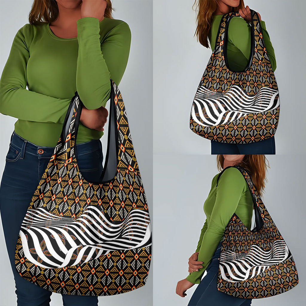 Cameroon Toghu Bamenda Grocery Bag African Traditional Art