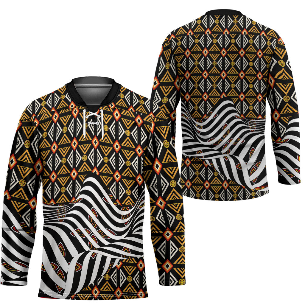 Cameroon Toghu Bamenda Hockey Jersey African Traditional Art