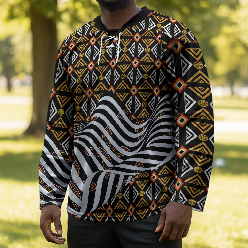 Cameroon Toghu Bamenda Hockey Jersey African Traditional Art
