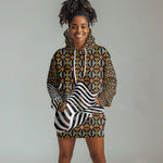 Cameroon Toghu Bamenda Hoodie Dress African Traditional Art