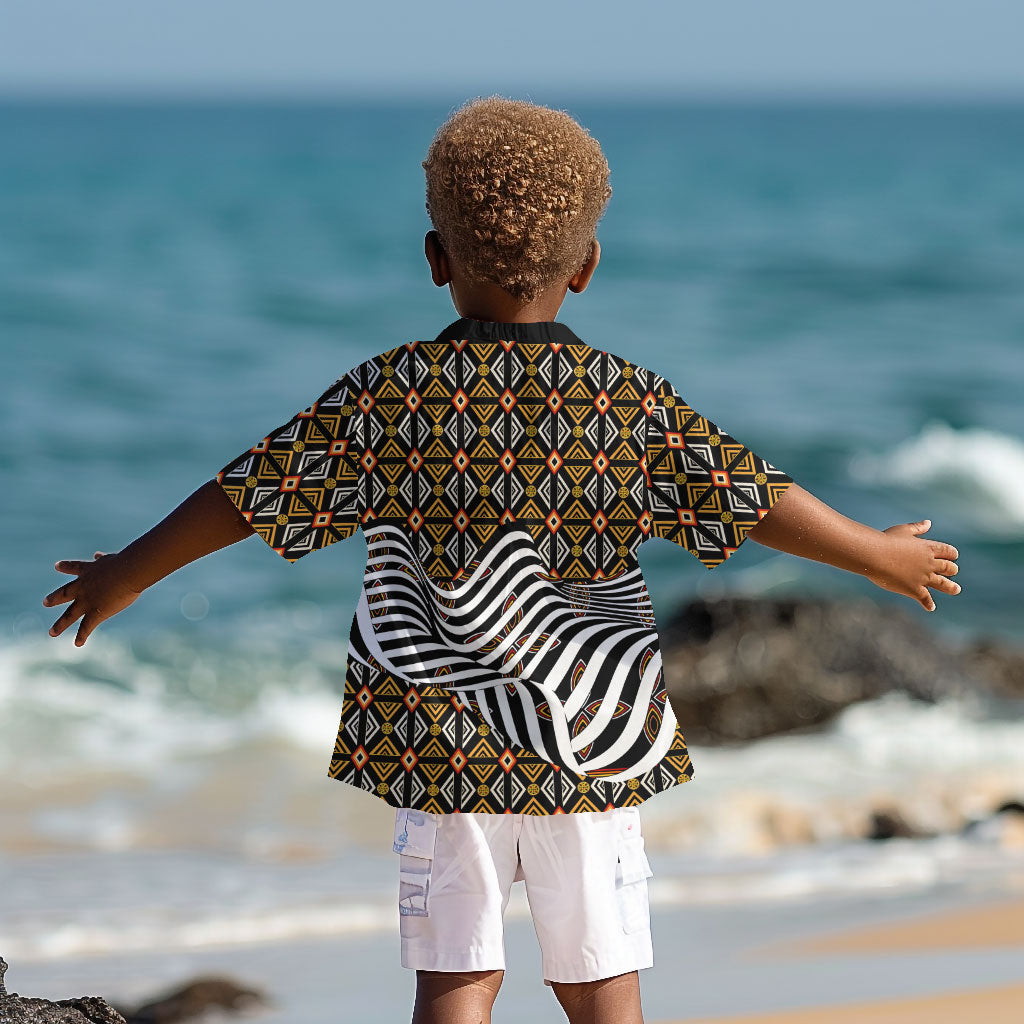 Cameroon Toghu Bamenda Kid Hawaiian Shirt African Traditional Art