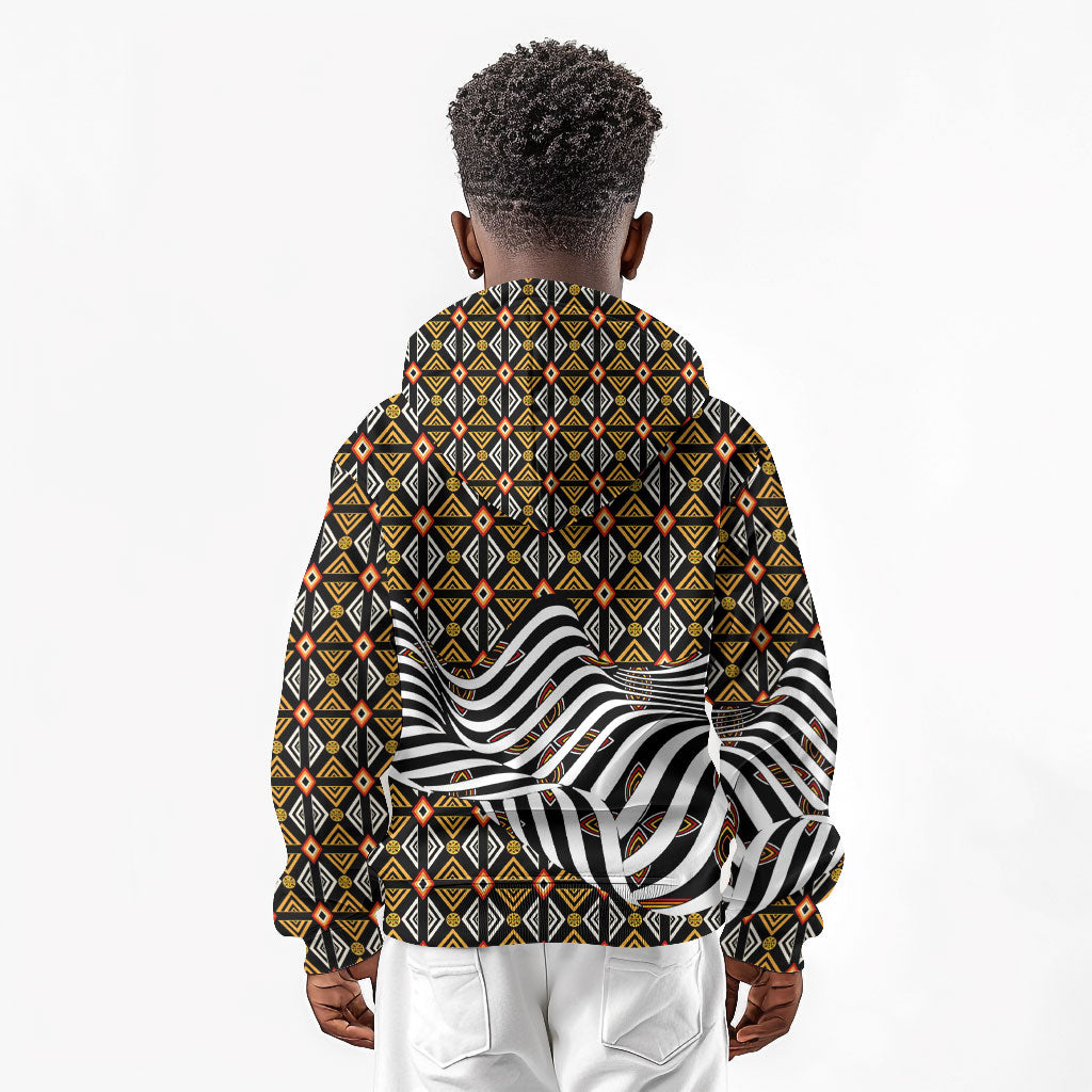 Cameroon Toghu Bamenda Kid Hoodie African Traditional Art