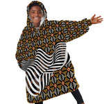 Cameroon Toghu Bamenda Kid Wearable Blanket Hoodie African Traditional Art