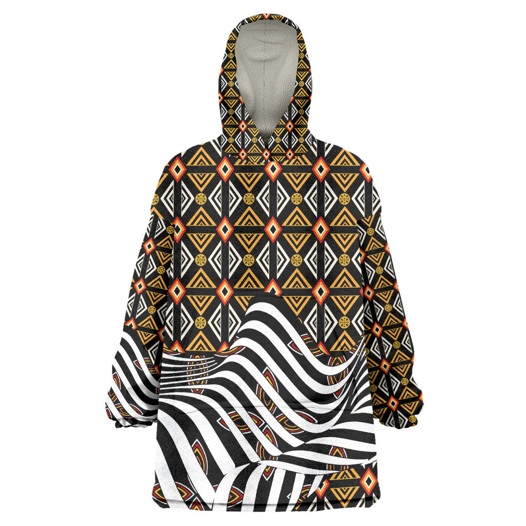 Cameroon Toghu Bamenda Kid Wearable Blanket Hoodie African Traditional Art