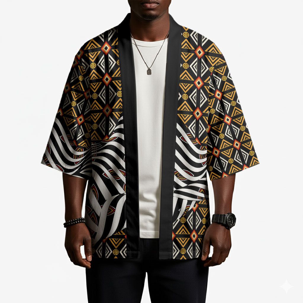 Cameroon Toghu Bamenda Kimono African Traditional Art