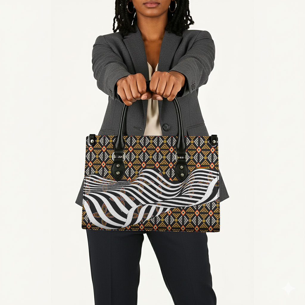 Cameroon Toghu Bamenda Leather Bag African Traditional Art