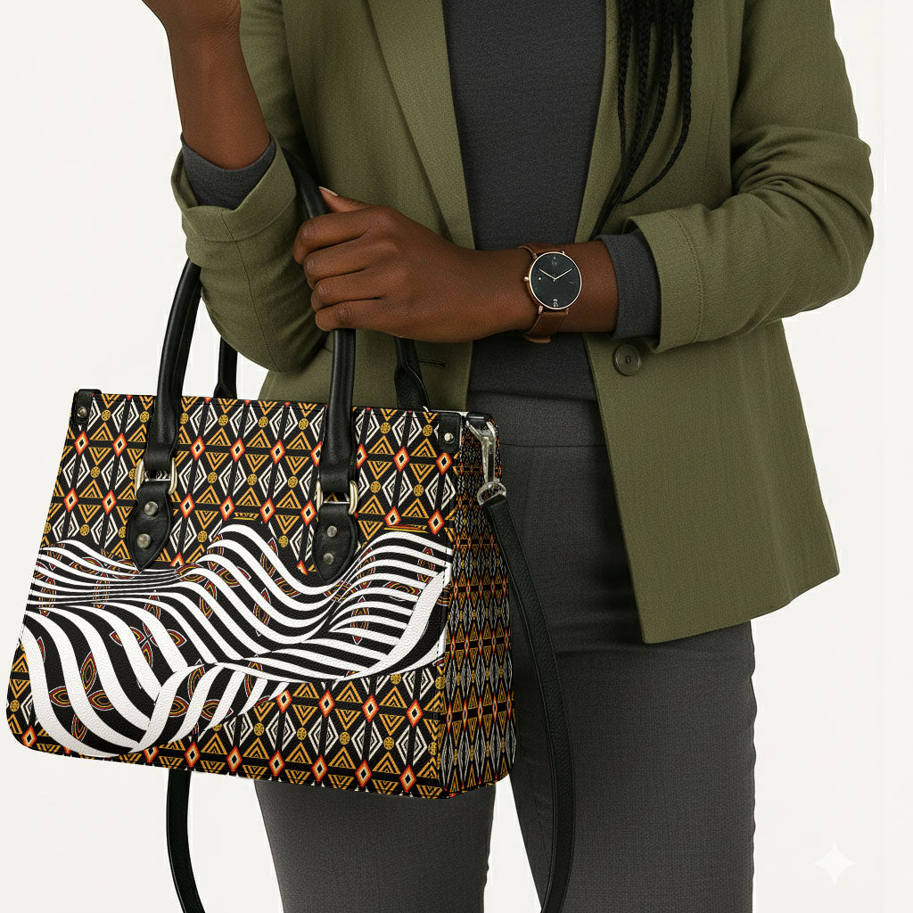 Cameroon Toghu Bamenda Leather Bag African Traditional Art