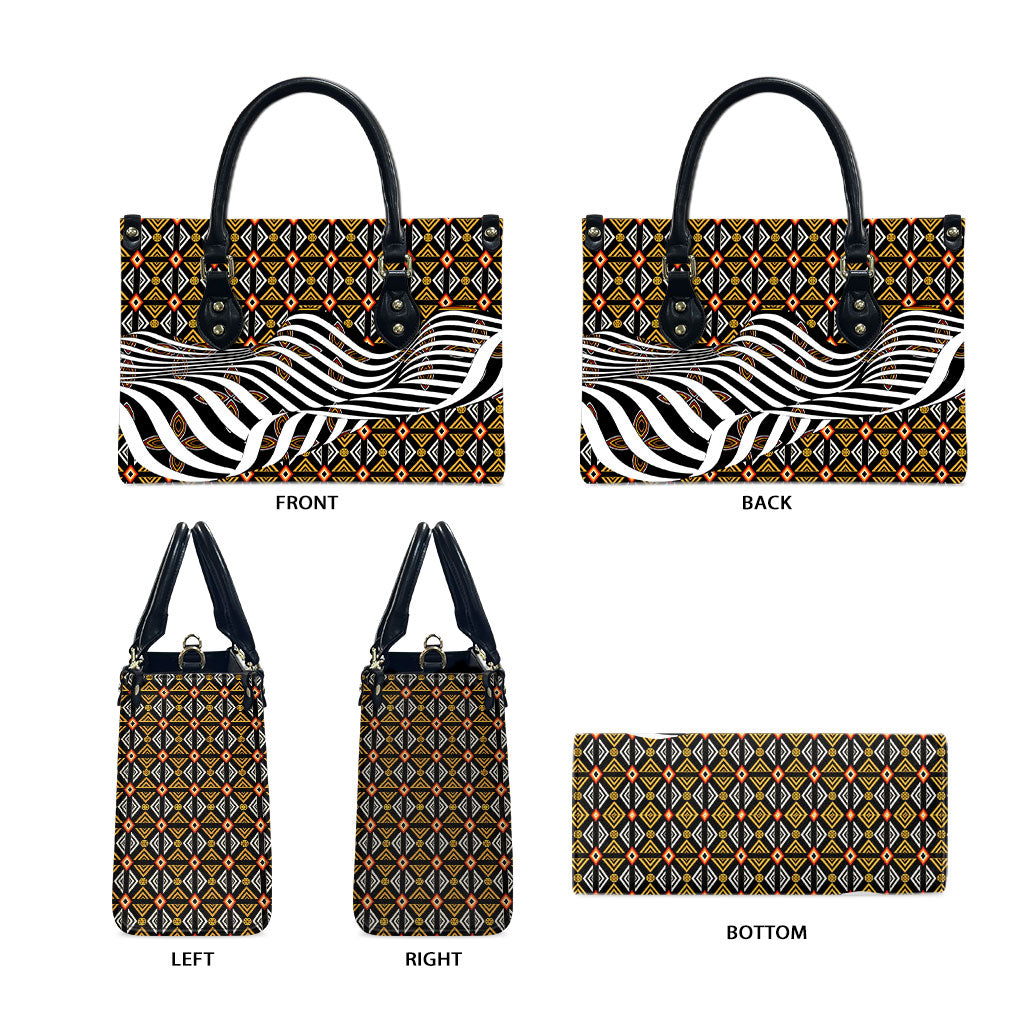Cameroon Toghu Bamenda Leather Bag African Traditional Art