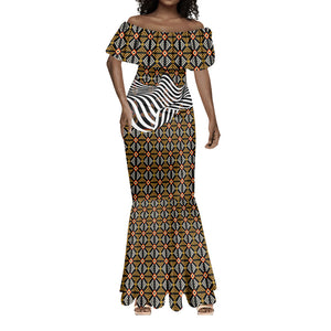 Cameroon Toghu Bamenda Mermaid Dress African Traditional Art