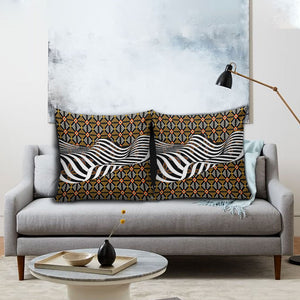 Cameroon Toghu Bamenda Pillow Cover African Traditional Art