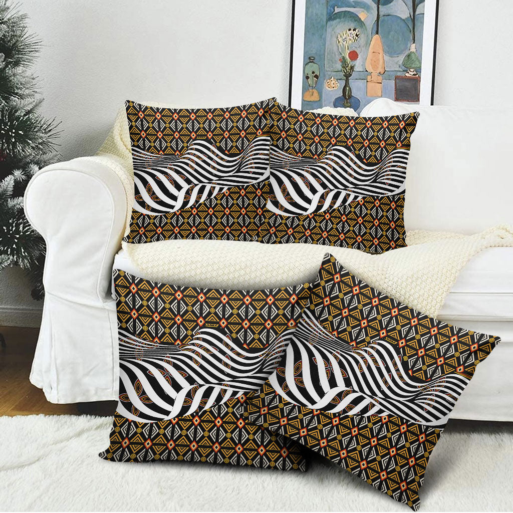 Cameroon Toghu Bamenda Pillow Cover African Traditional Art