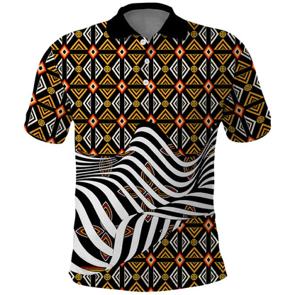 Cameroon Toghu Bamenda Polo Shirt African Traditional Art