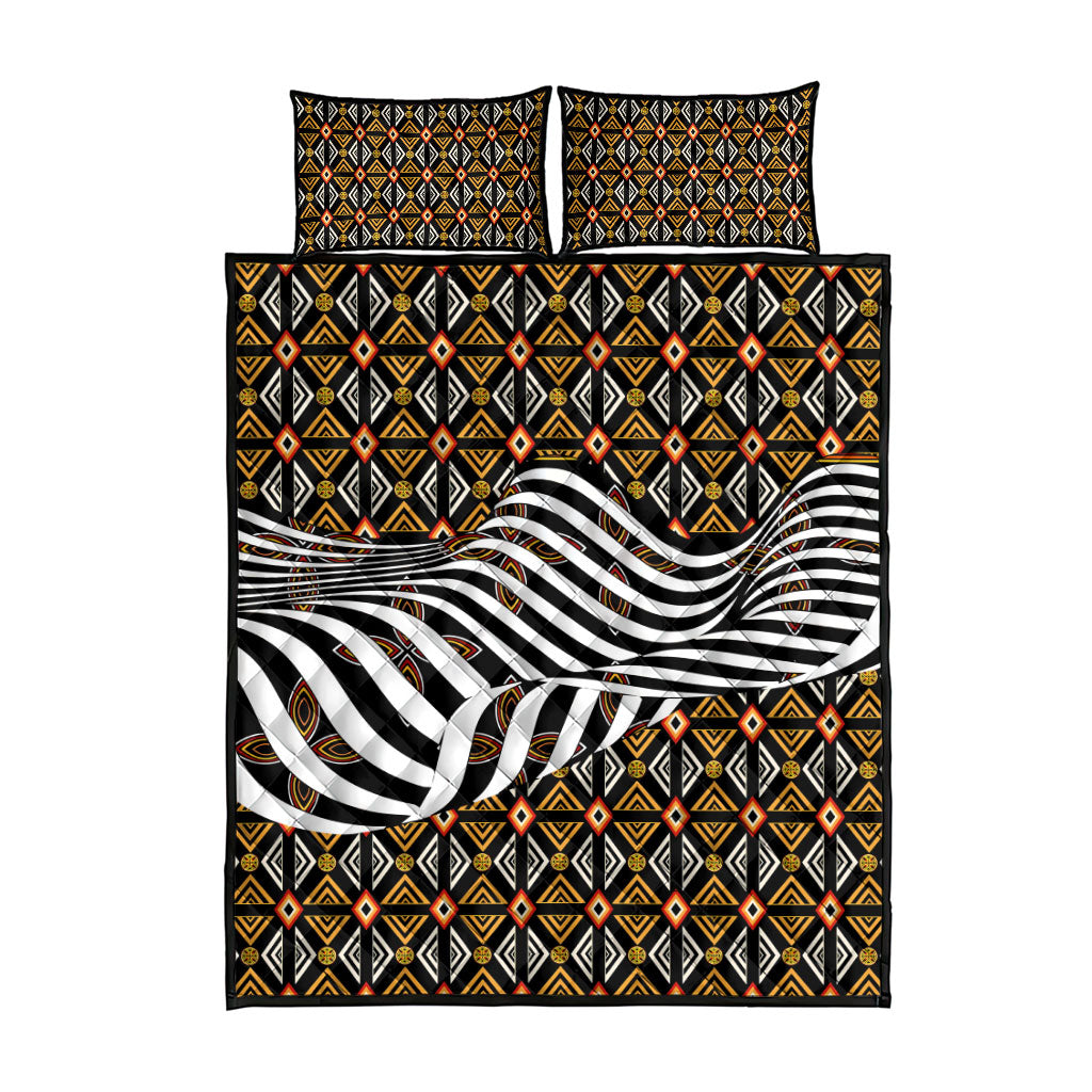 Cameroon Toghu Bamenda Quilt Bed Set African Traditional Art