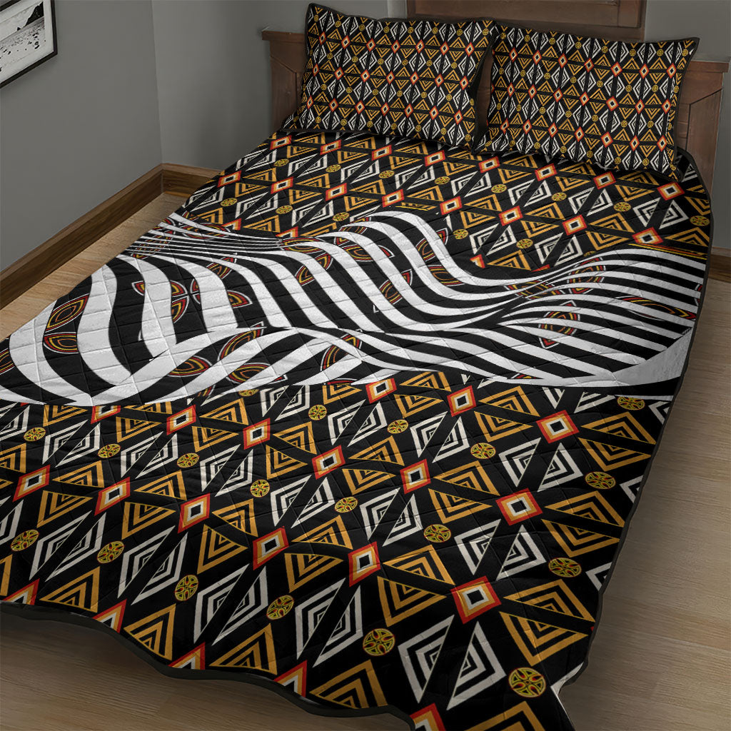 Cameroon Toghu Bamenda Quilt Bed Set African Traditional Art