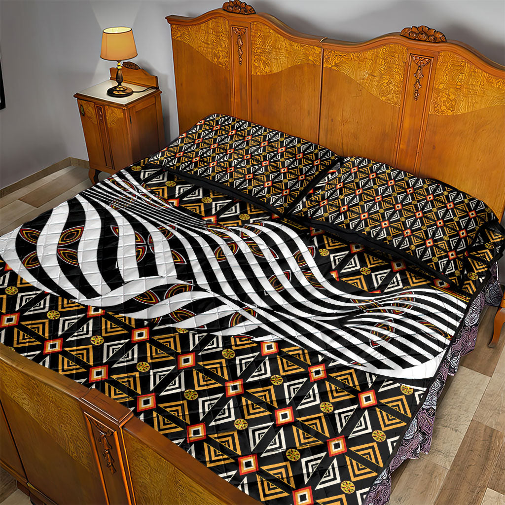 Cameroon Toghu Bamenda Quilt Bed Set African Traditional Art