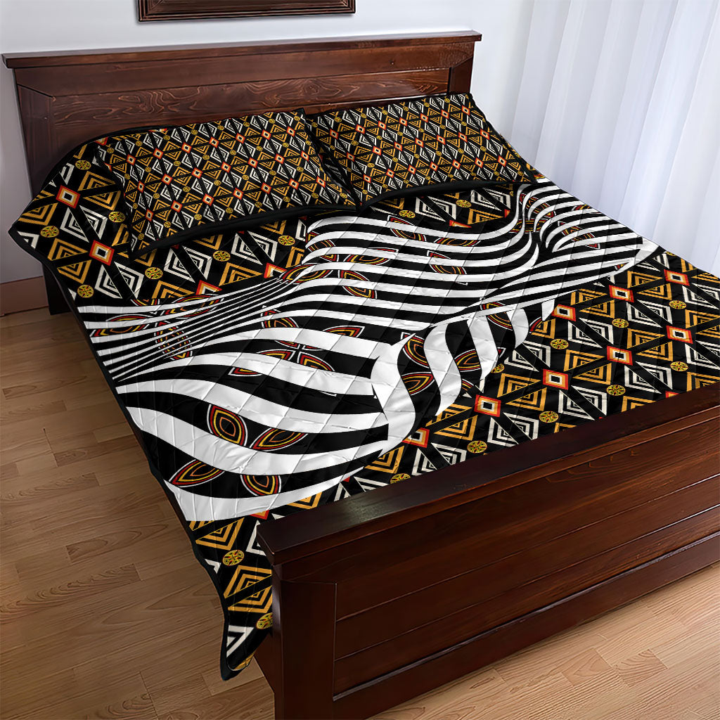 Cameroon Toghu Bamenda Quilt Bed Set African Traditional Art