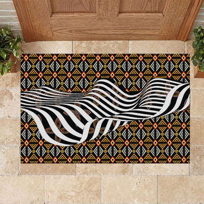 Cameroon Toghu Bamenda Rubber Doormat African Traditional Art