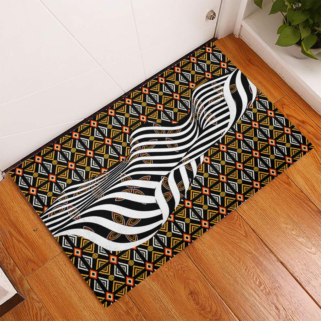 Cameroon Toghu Bamenda Rubber Doormat African Traditional Art