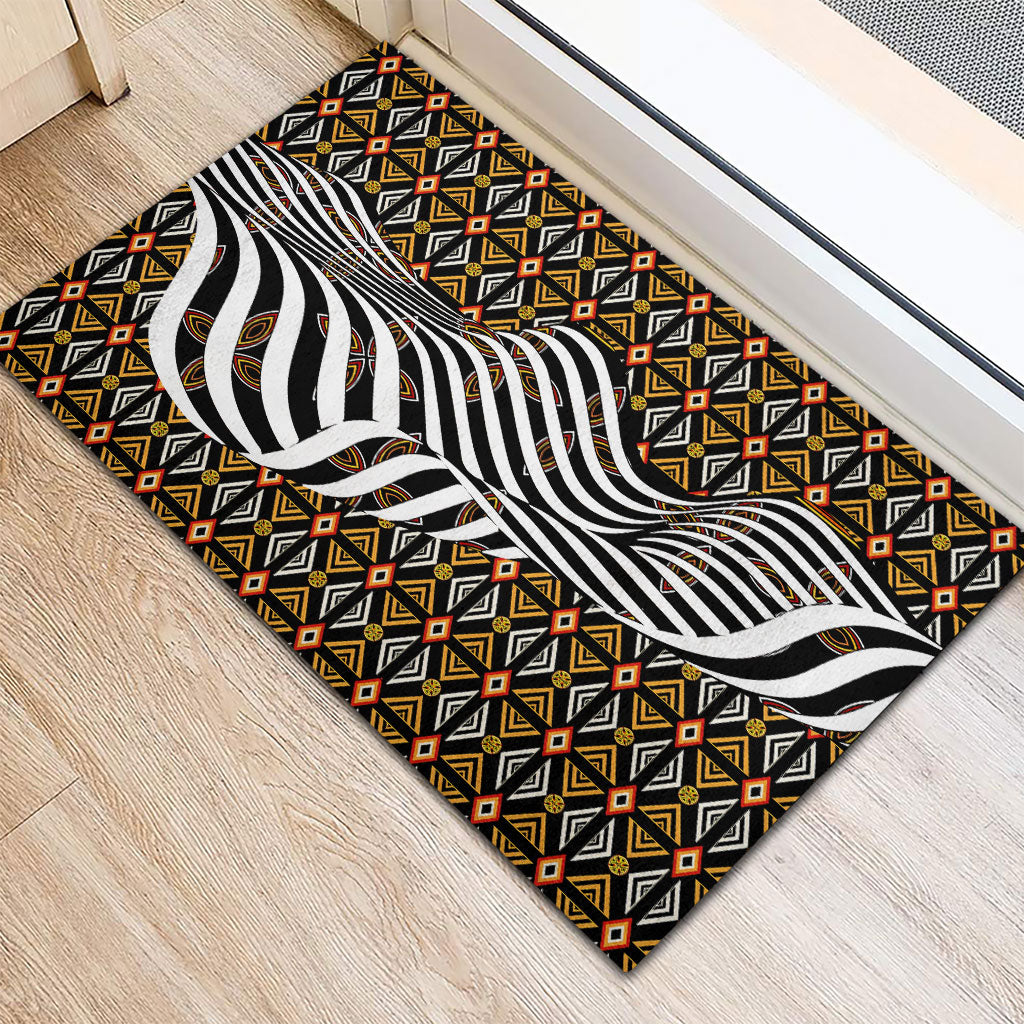 Cameroon Toghu Bamenda Rubber Doormat African Traditional Art