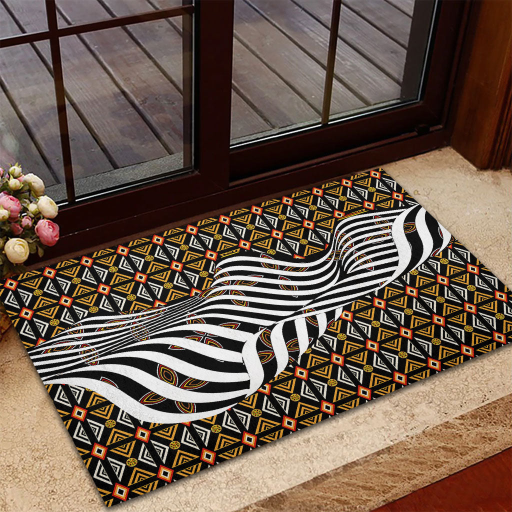 Cameroon Toghu Bamenda Rubber Doormat African Traditional Art