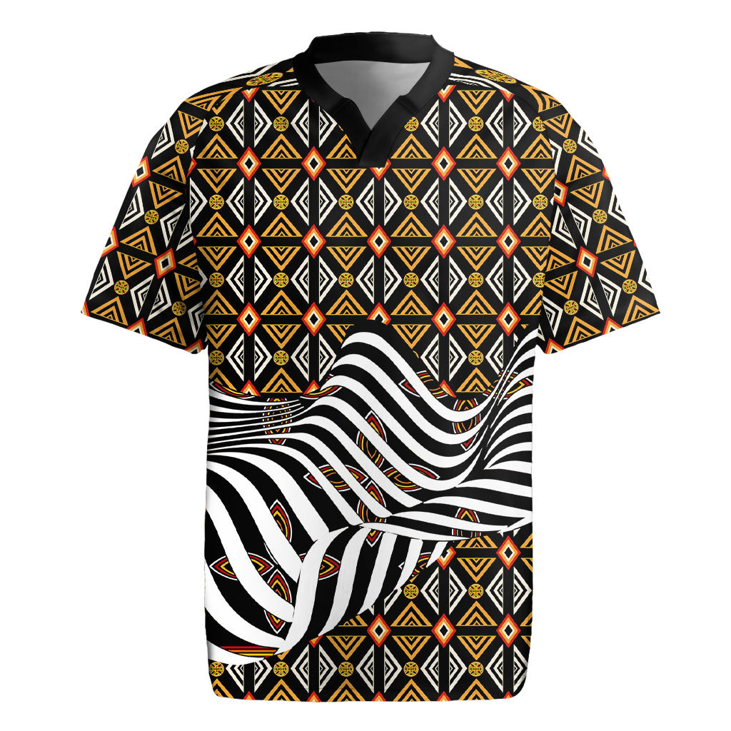 Cameroon Toghu Bamenda Rugby Jersey African Traditional Art