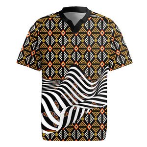 Cameroon Toghu Bamenda Rugby Jersey African Traditional Art