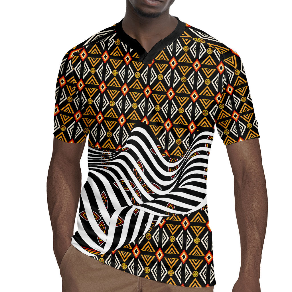 Cameroon Toghu Bamenda Rugby Jersey African Traditional Art