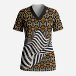 Cameroon Toghu Bamenda Scrub Top African Traditional Art