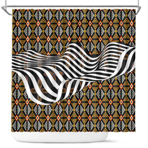 Cameroon Toghu Bamenda Shower Curtain African Traditional Art