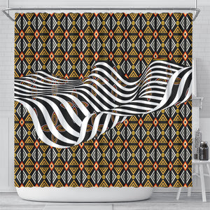 Cameroon Toghu Bamenda Shower Curtain African Traditional Art