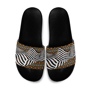 Cameroon Toghu Bamenda Slide Sandals African Traditional Art