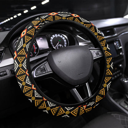 Cameroon Toghu Bamenda Steering Wheel Cover African Traditional Art