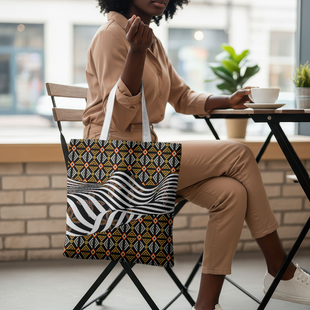 Cameroon Toghu Bamenda Tote Bag African Traditional Art