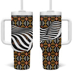 Cameroon Toghu Bamenda Tumbler With Handle African Traditional Art