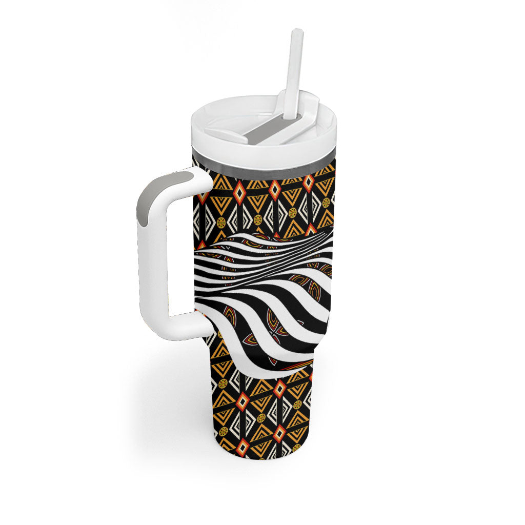 Cameroon Toghu Bamenda Tumbler With Handle African Traditional Art