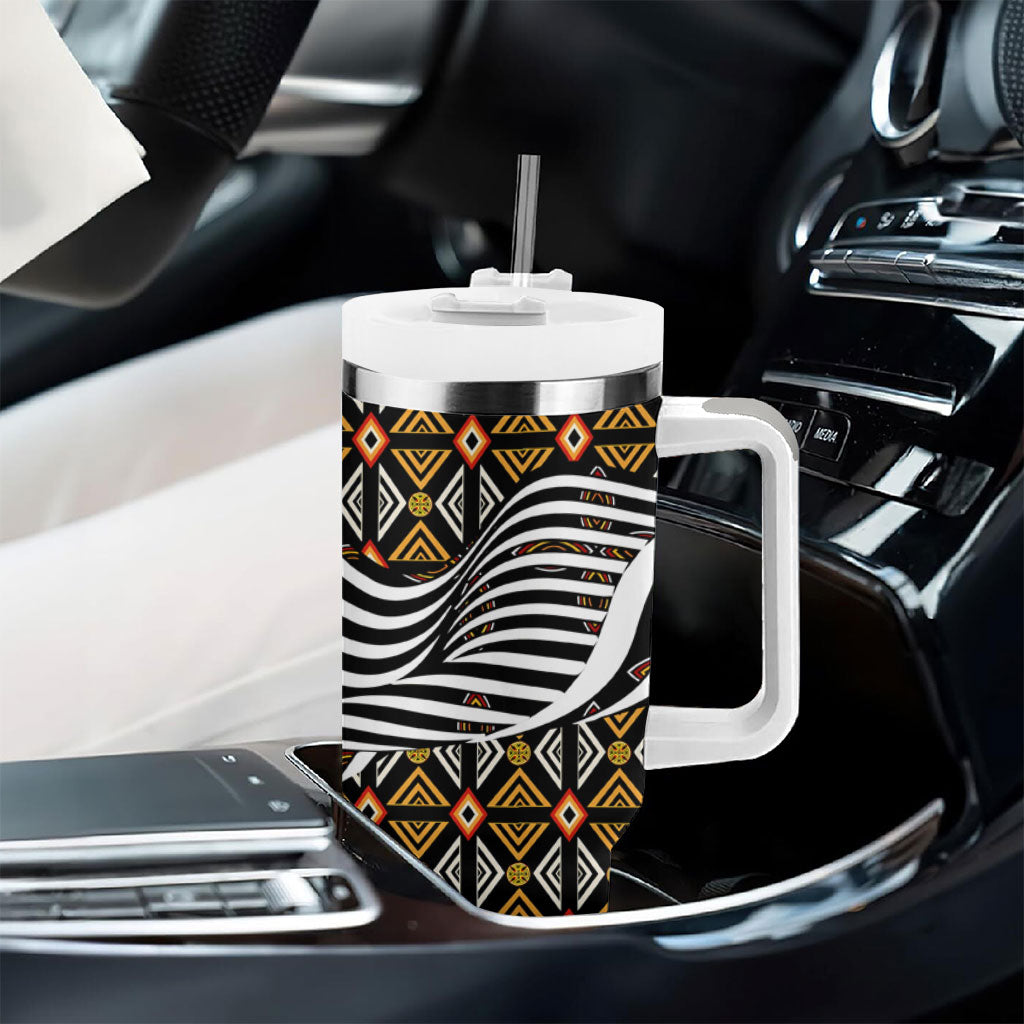 Cameroon Toghu Bamenda Tumbler With Handle African Traditional Art