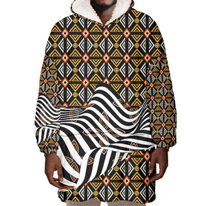 Cameroon Toghu Bamenda Wearable Blanket Hoodie African Traditional Art