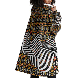 Cameroon Toghu Bamenda Wearable Blanket Hoodie African Traditional Art